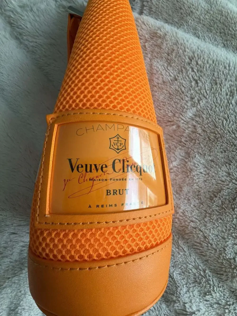 Veuve Clicquot Branded Orange Insulated Champagne Bottle Ice Jacket Sleeve